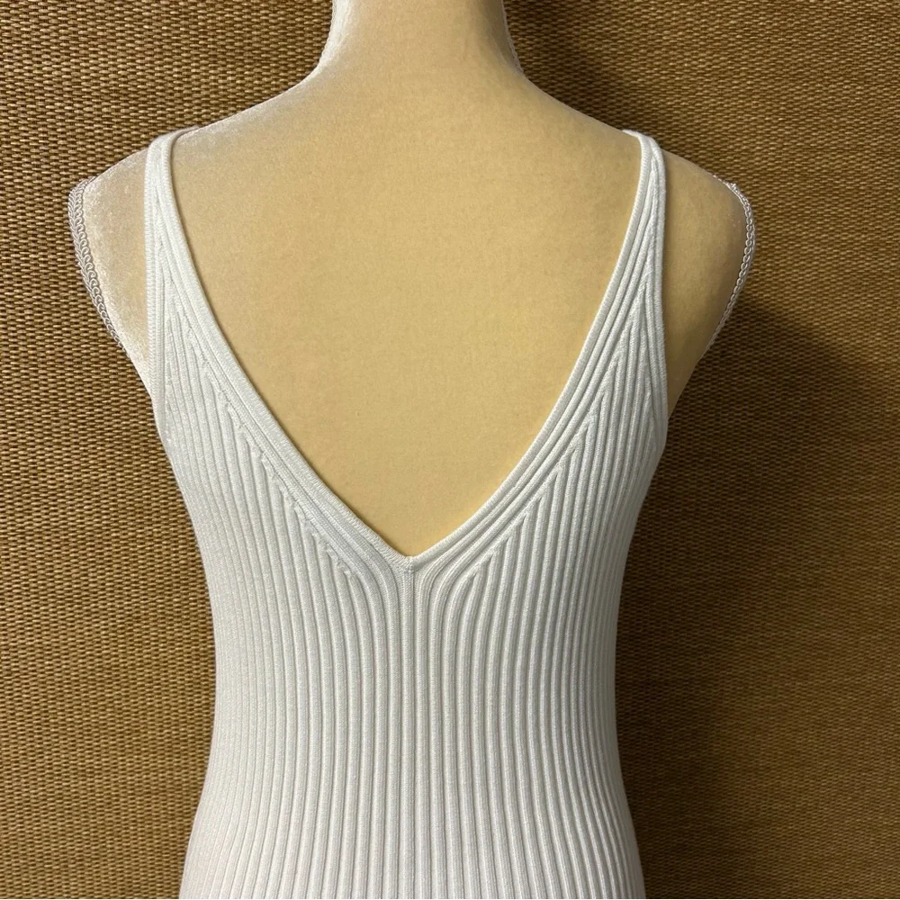 Abercrombie & Fitch Maxi Sweater Dress Womens LT Cream Ribbed